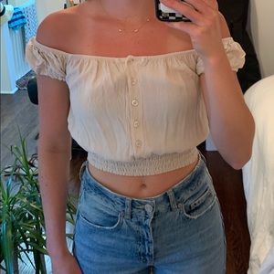 Off the shoulder shirt